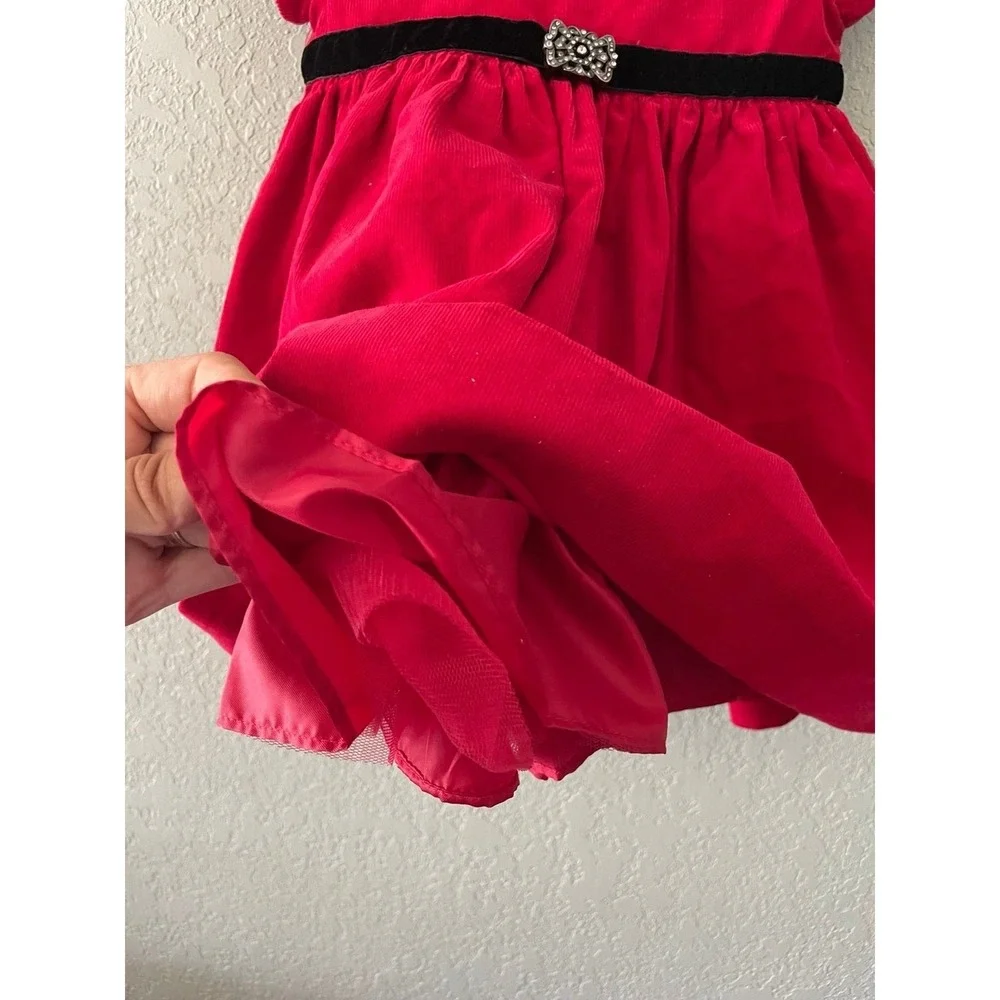 Ralph‎ Lauren Girls 6 Month Red Corduroy Collared Dress